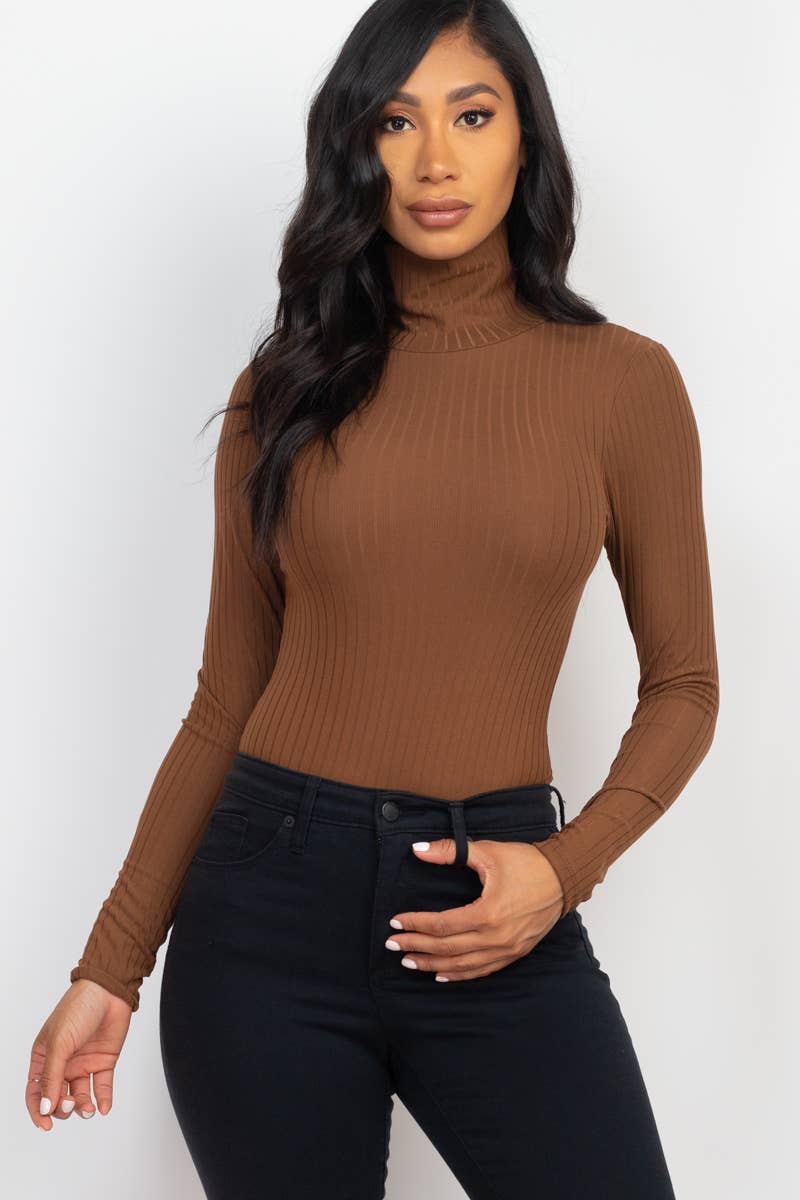 Turtle Neck Long Sleeve Bodysuit