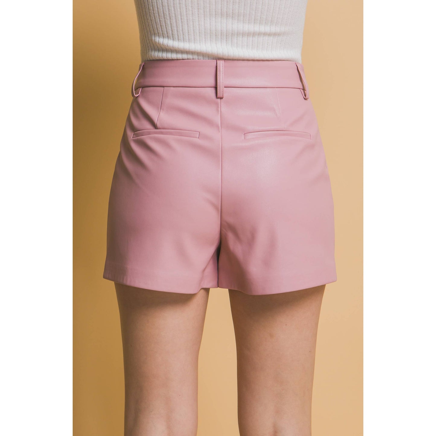 High Waisted Faux Leather PU Shorts