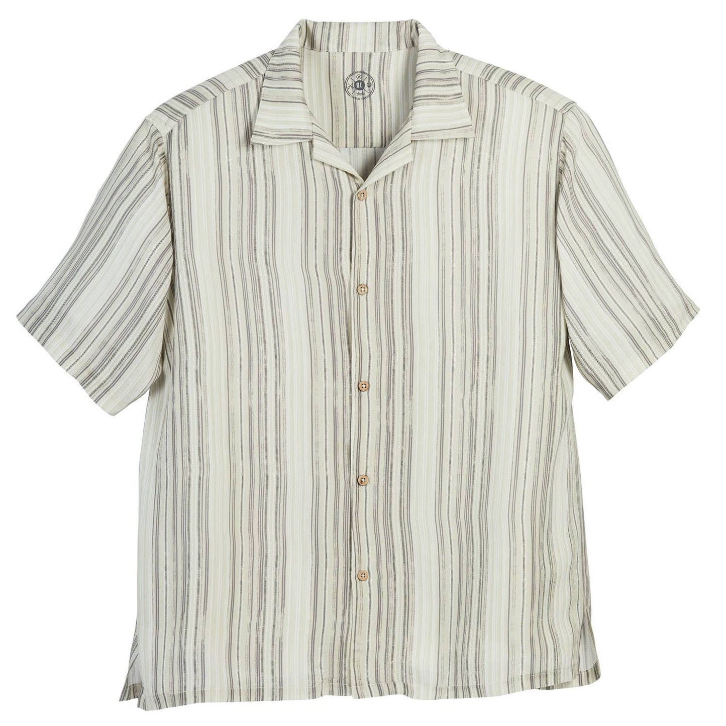 SALE Men's Stripe Button Down Shirt Neutral Large