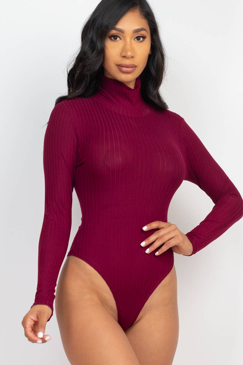 Turtle Neck Long Sleeve Bodysuit