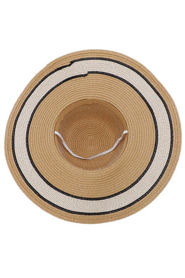 Chiffon Gold Chain Ribbon Sunhat