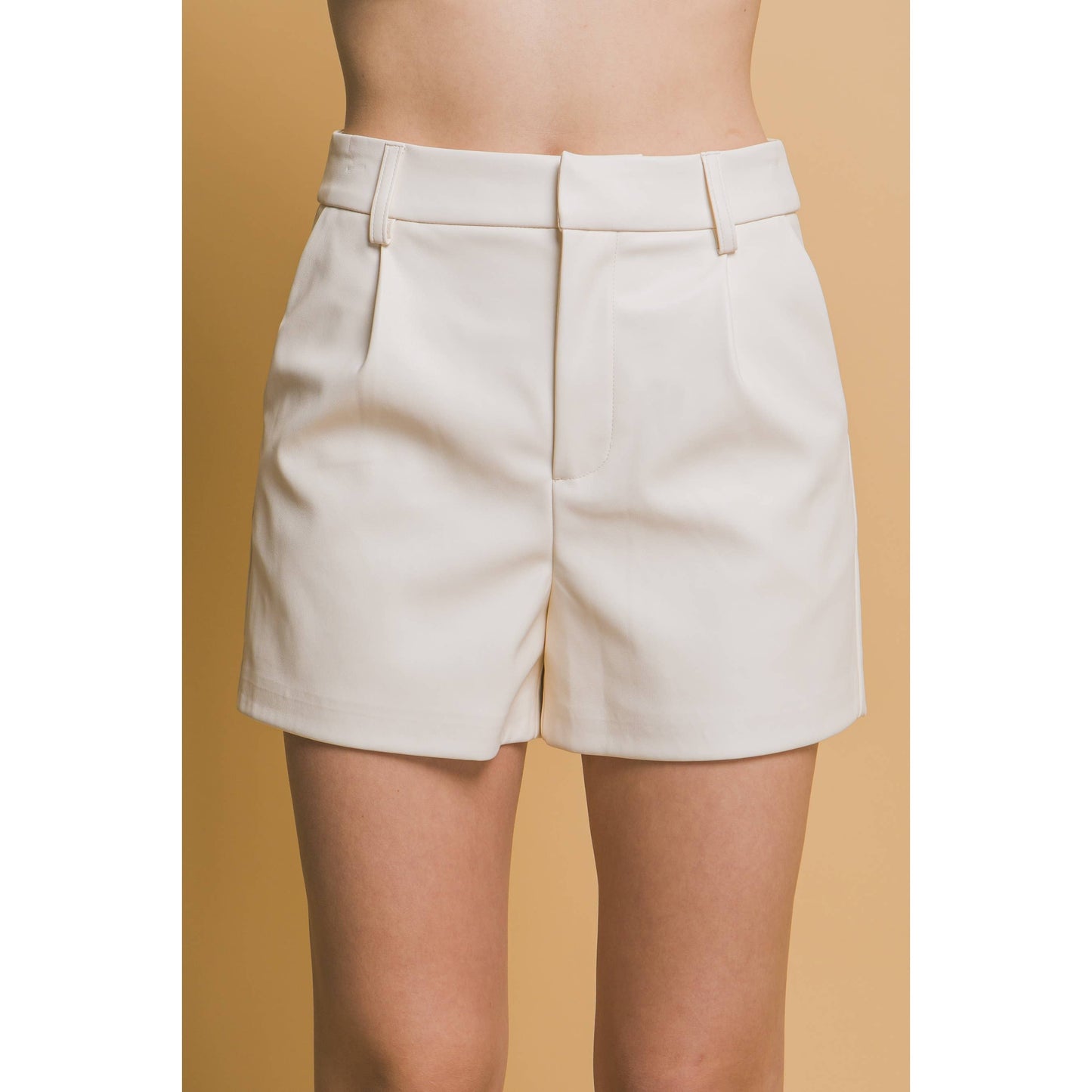 High Waisted Faux Leather PU Shorts